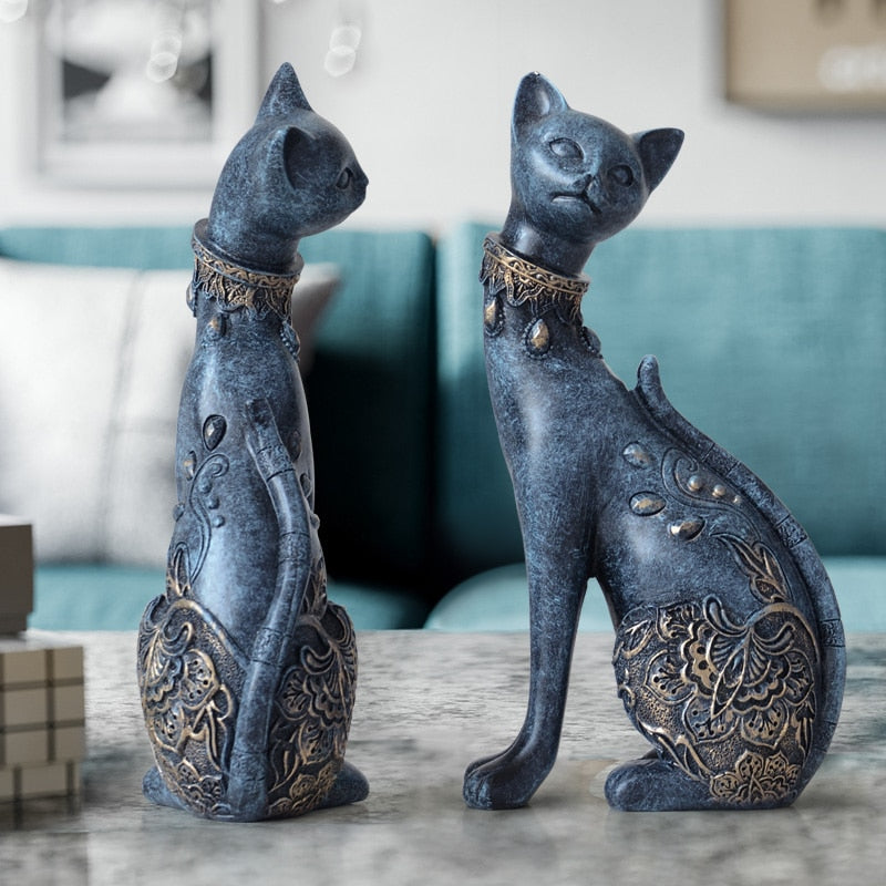 Figurine Cat Decorative Resin statue
