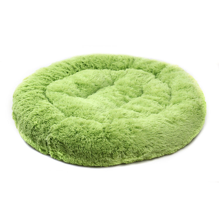 55*55 cm Colorful Dog Kennel Cat Kennel Pet Bed Round Plush Winter Dog Pad Cat Pad Small And Medium Dogs eprolo