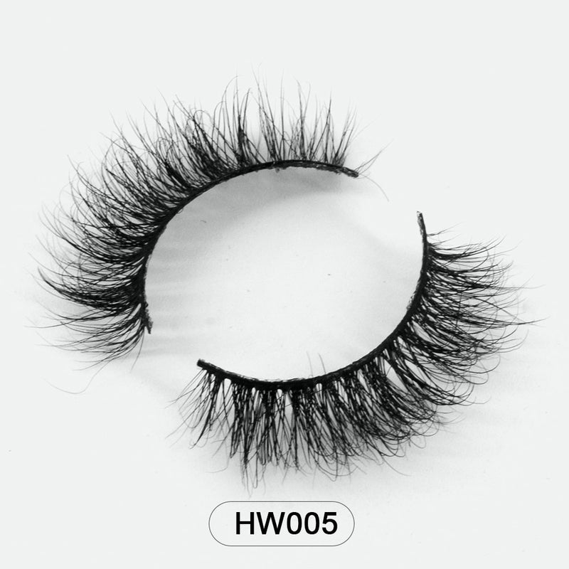 HZJY natural wispy volume 3d mink lashes makeup eyelashes false lashes mink eyelashes with soft band