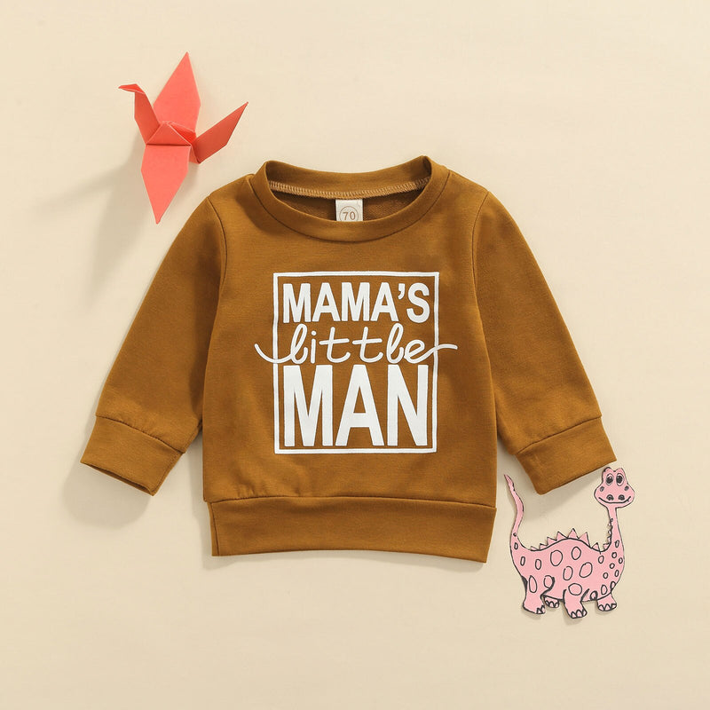 0-3Y Autumn Baby Boys Sweater Outwear 3 Colors Letter Printed Long Sleeve Pullover Causal Tops
