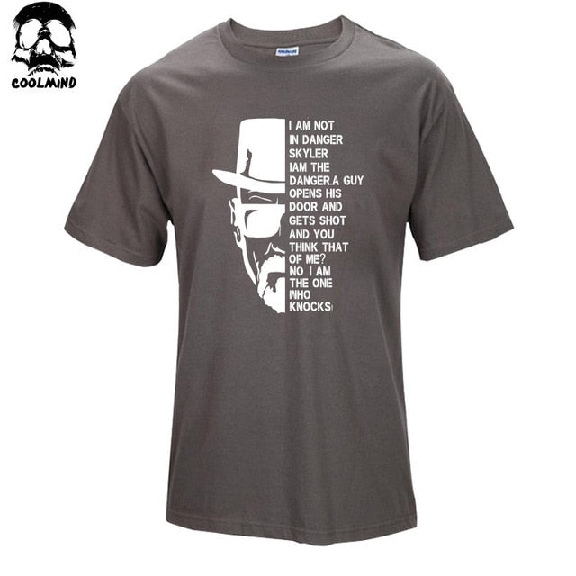 Top quality COTTON Neck Breaking Bad Men T Shirt Short Sleeve Heisenberg Print T Shirt For Men