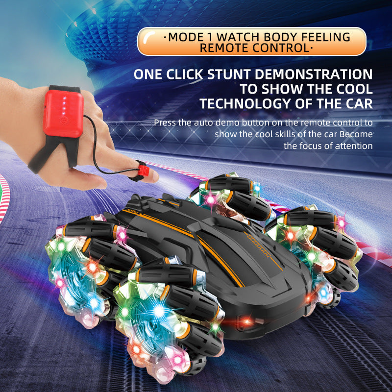 Drift Racing Remote Control Double-Sided Stunt Rampage Light Charging High-Speed Off-Road Vehicles Children's Toys