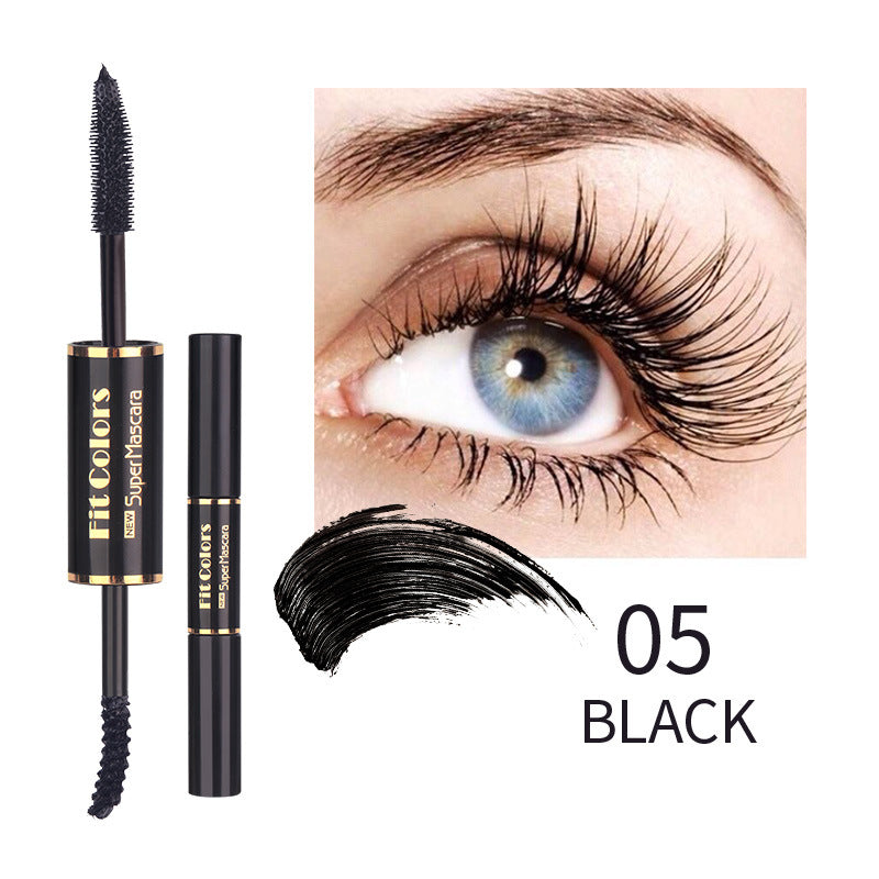 Fit Colors Double-Head Color Mascara Thick Curling Waterproof Not Smudged Multi-White Eyebrow Mascara