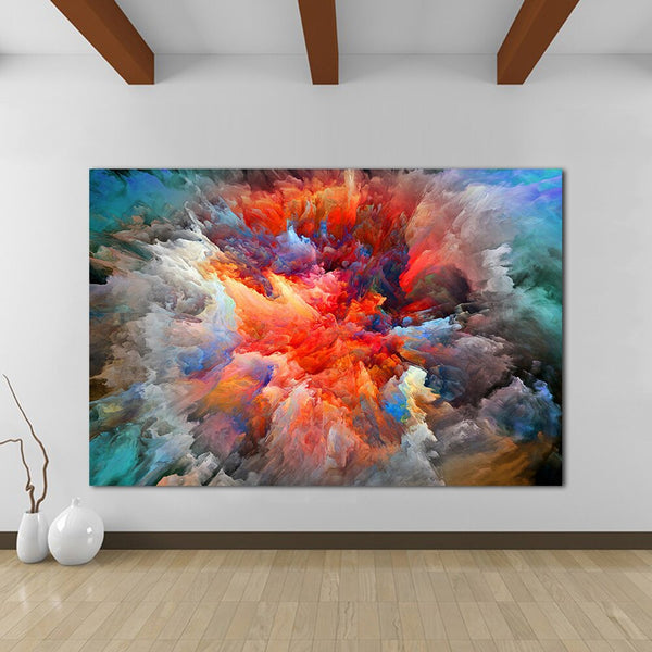 Modern Abstract Colorful Clouds Canvas Art Painting