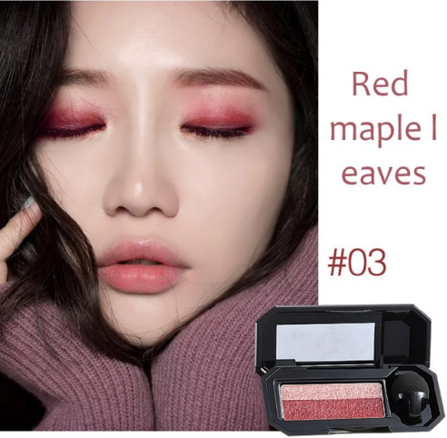 UBUB Brand Double Color Convenient Eyeshadow Makeup Palette Waterproof Pigment Shimmer Eye Color Cosmetics
