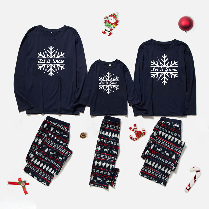 LET IT SNOW Graphic Top and Pants Set