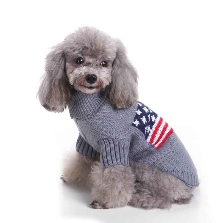 Winter Jumpers Pet Supplies American Flag Dog Clothes