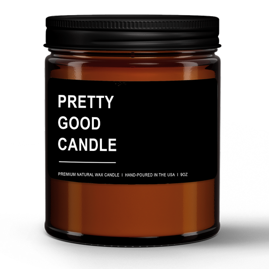 Natural Wax Candle in Amber Jar (9oz)