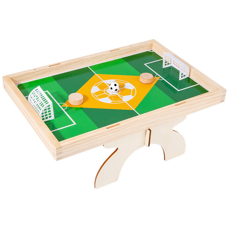 Football Flying Chess Two-In-One Tabletop Game Wooden Children's Parent-Child Interactive Toys Focus And Hands-On Ability Training