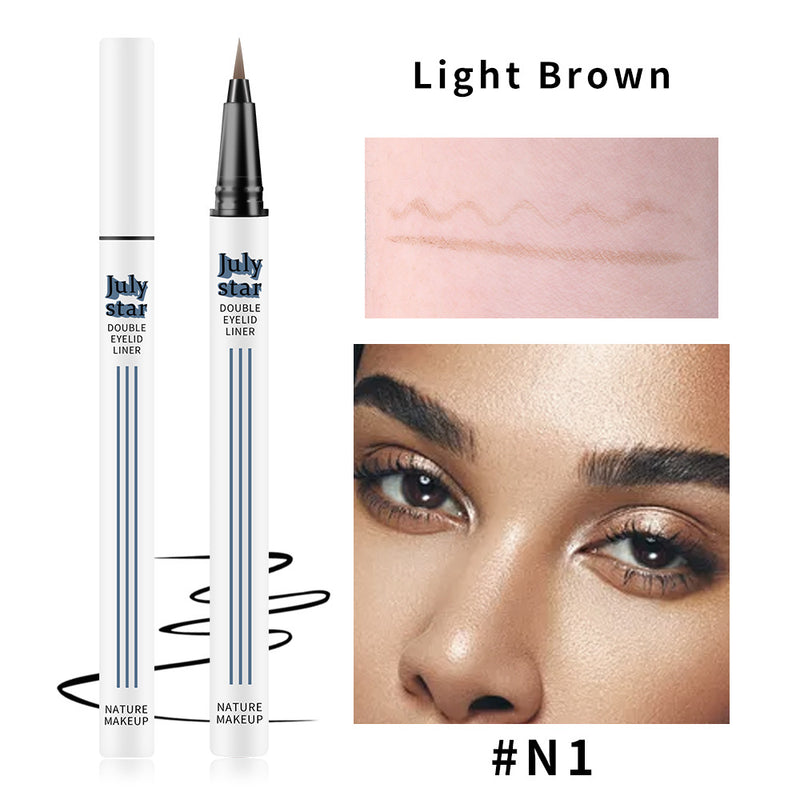 Liquid Sleeper Pen Waterproof Quick Dry Brown Non-Smudge Eyeliner Liquid Pen Eye Makeup Long Lasting Eyeliner