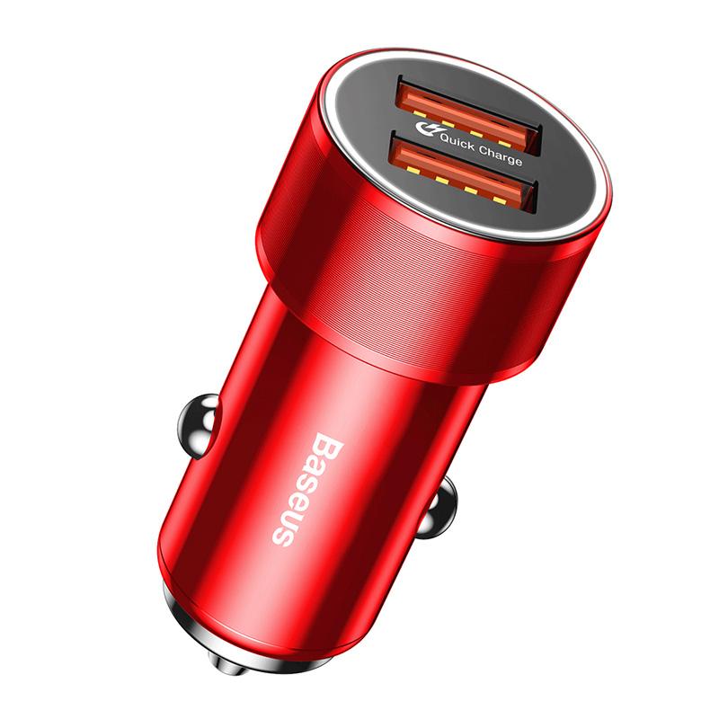 Baseus Dual USB  Charge QC 3.0 Car Charger  Fast Charging Universal 36W Car USB Charger