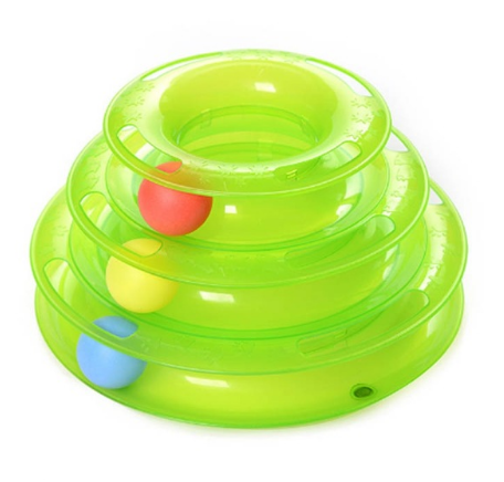 Top Quality Funny Cat Pet Toy Cat Toys Intelligence Triple Play Disc Cat Toy Balls Ball Toys Pets Green Orange