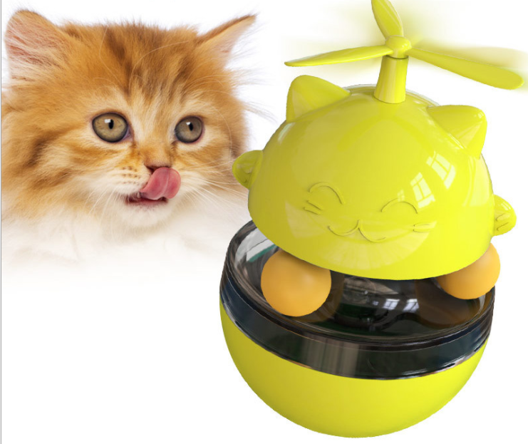 Cat Windmill Slow Feeder Ball Cat Food Dispenser