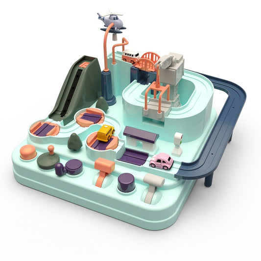 Big Adventure Education Toy Circuit Car Race Track Road For Boys Interactive Road Train Railway Parking Lot Toys For Children