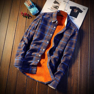 Men's Plaid Flannel Shirt — Classic Fall Button-Up