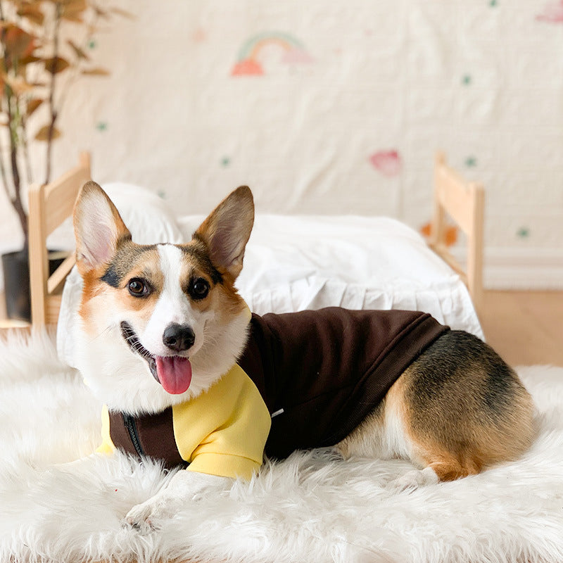Corgi Dog Clothes Spring and Autumn Thin Small and Medium Dog Hair Shedding Prevention Pet Dog Clothes
