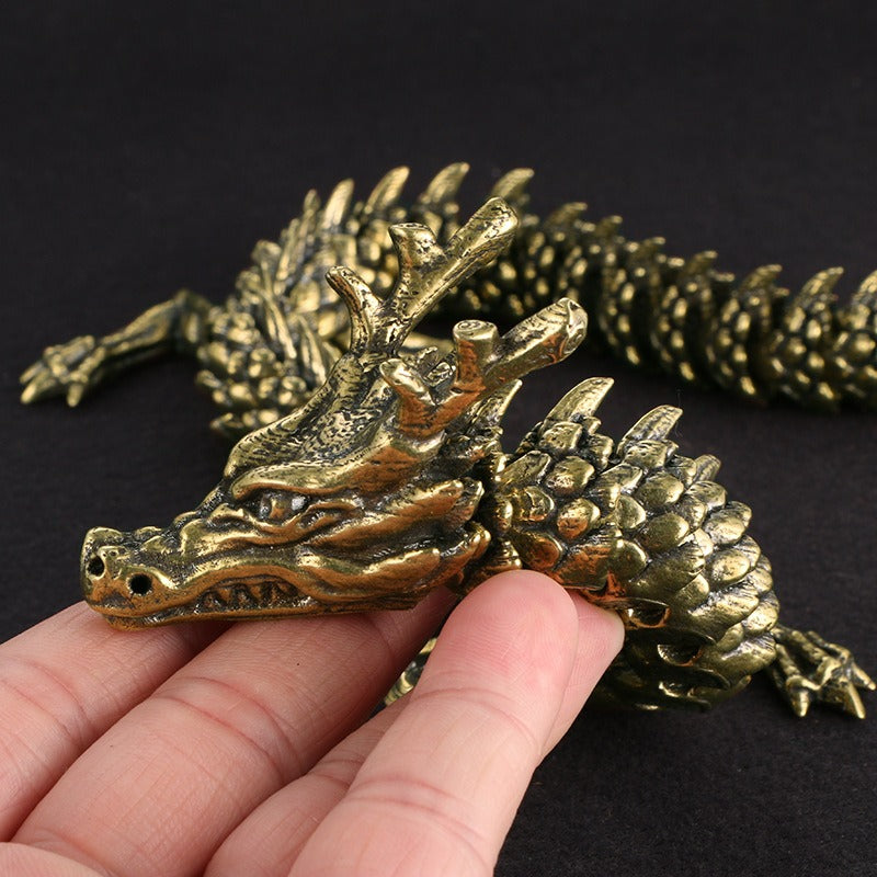 Antiques Do Old 3D Living Dragon Decoration Exhibition Hall Senior Decoration Zodiac Dragon Crafts Collection