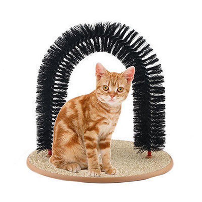 Vintage Plastic Bristles Purrfect Arch Cat Groomer Massager Cat Scratcher Toy For Cat Dog Self Grooming Massage tool