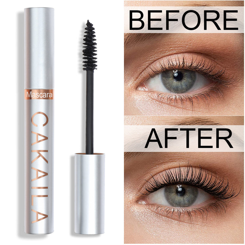 CAKAILA  Makeup thick and long mascara silver tube waterproof long lasting non-smudge false mascara