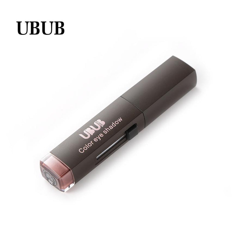 UBUB Double Color Stereo Gradient Velvet Shimmer Eyeshadow Stick Earth Color Eye Shadow Cream Pen
