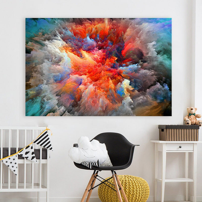 Modern Abstract Colorful Clouds Canvas Art Painting