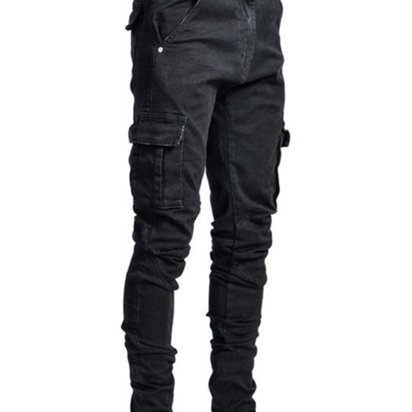 Men's High Stretch Solid Color Slim Jeans