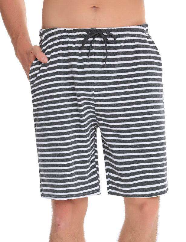 Men's Pajama Pants Striped Drawstring Cotton Pajama Pants-Jingtong