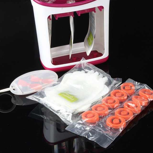 Squeeze Food Station Baby Food Organization Storage Containers Baby Food Maker Set Fruit Puree Packing Machine
