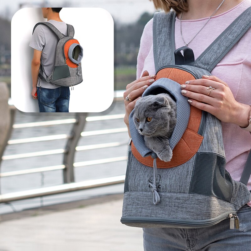 Pet bag Shoulder Dog Cat Carrier Portable Pet Puppy Travel Backpack Dog Cat Front Breathable Mesh Carrying Bags Cat Chest bag