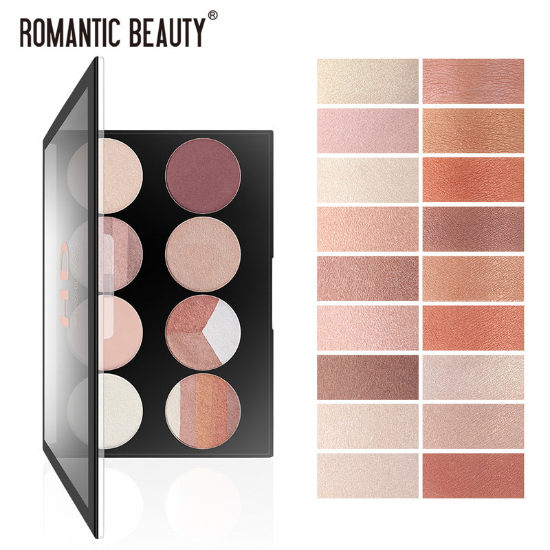 Romantic Beauty 8-Compartment Multi-Color Eyeshadow Pearl Matte Easy To Apply Finishing Eyeshadow Palette