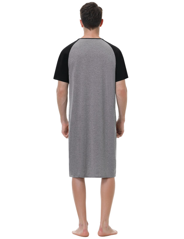 Men's Loose Knitted Home Nightdress
