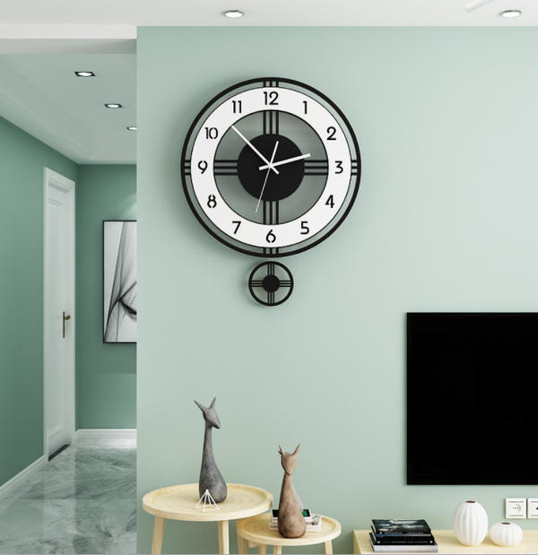 Acrylic Clock Pendulum Modern Design Clock Creative Quartz Silent Watch Home Decor