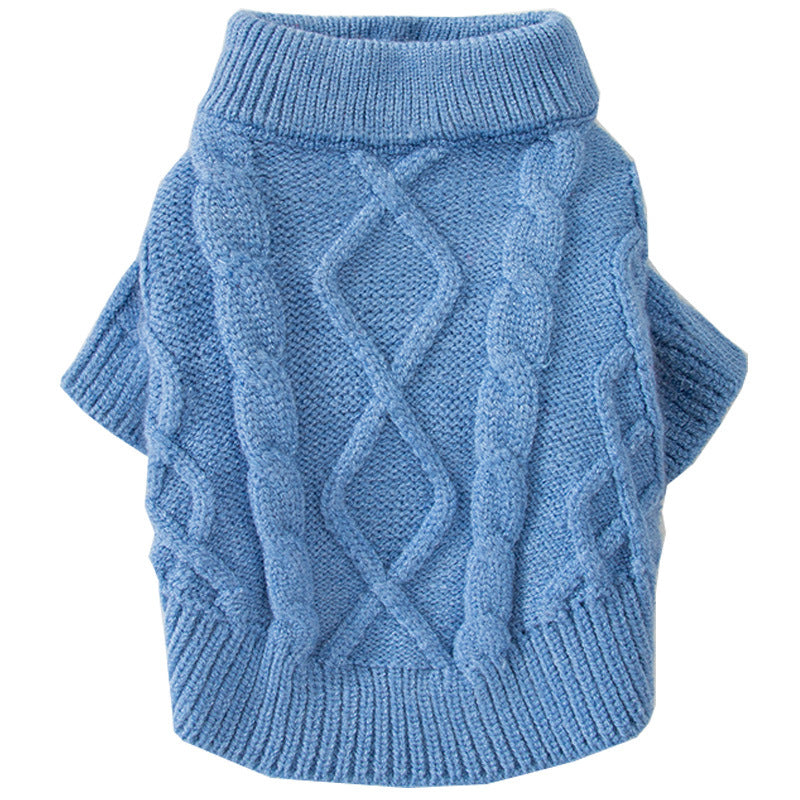 Dog Twist Knitting Pullover Sweater In Autumn And Winter Small And Medium-Sized Dog Spring Two-Piece Cat Pet Clothes