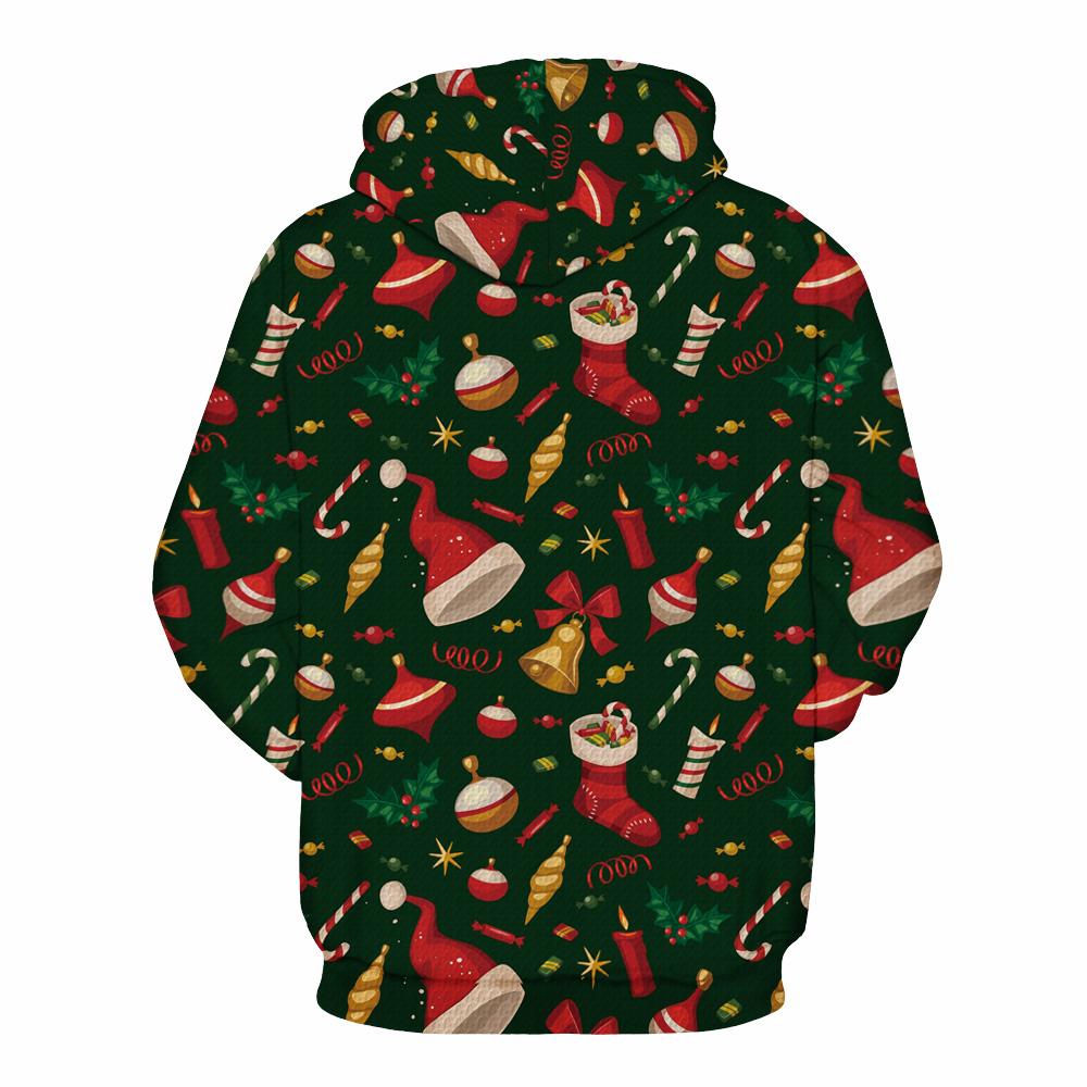Christmas Hat Boots Pattern 3D Print Men Women Hoodies