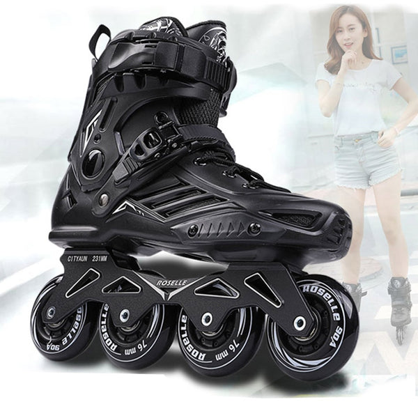 Inline Skates Professional Slalom Adult Roller Skating Shoes Sliding Free Skate Patins Size 35-46