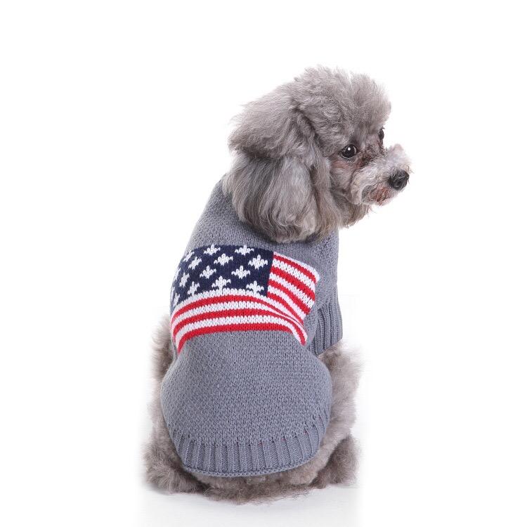 Winter Jumpers Pet Supplies American Flag Dog Clothes