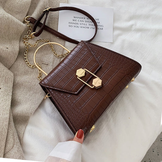 Stone Pattern PU Leather Crossbody Bags For Women Fashion Small Cross Body Brand Designer Lady Shoulder Bag Luxury Handbags