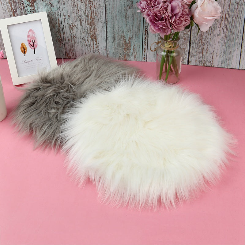 30*30CM Soft Artificial Sheepskin Rug Chair Cover Bedroom Mat Artificial Wool Warm Hairy Carpet Seat Textil Fur Area Rugs