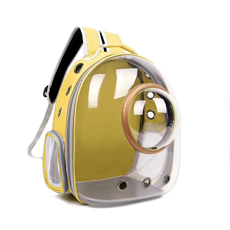 Transparent Cat Bag New Portable Space Capsule Pet Bag Breathable Double Shoulder Cat Backpack