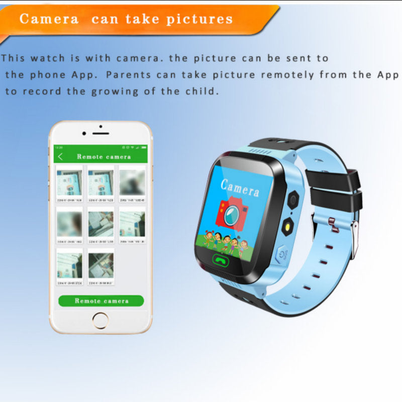 Q528 Y21S Baby Smart Watch With SOS Call Camera Touch Screen Lighting Phone Positioning Location Children Watch for Android IOS