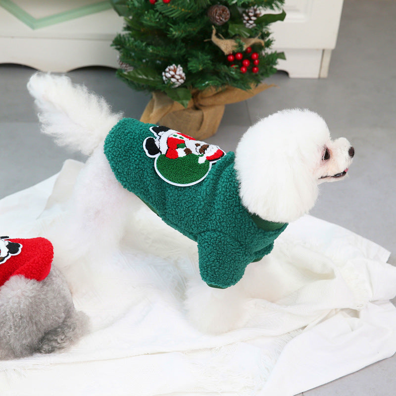 Dog Clothes Autumn/Winter Pet Clothes New Teddy Small Dog Pet Clothes Winter Christmas Tree Sweater
