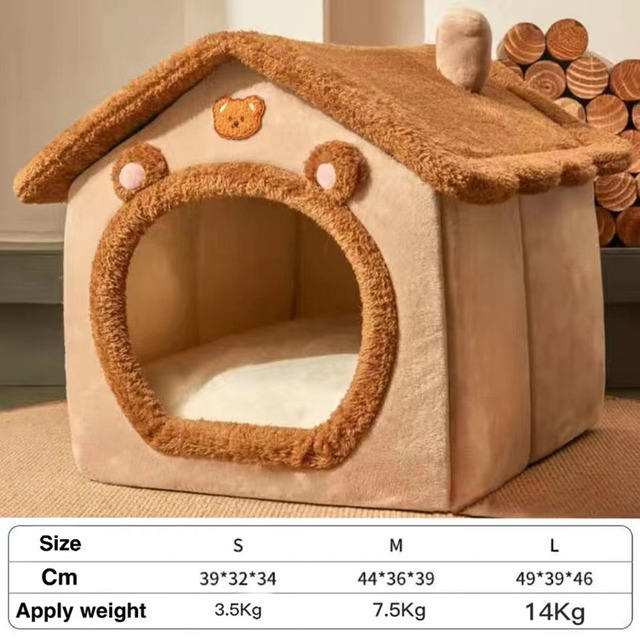 Cat Dog Nest Warm in Winter All Seasons Common Small House Pet Nest Villa Online Red Nest