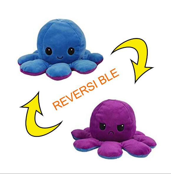 20cm  Reversible Octo-Plushie  Flip Octopus Stuffed Plush
