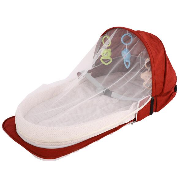 Portable Bed Foldable Baby Bed Travel Sun Protection Mosquito Net Breathable Soft Infant Folding Sleeping Basket With Toys