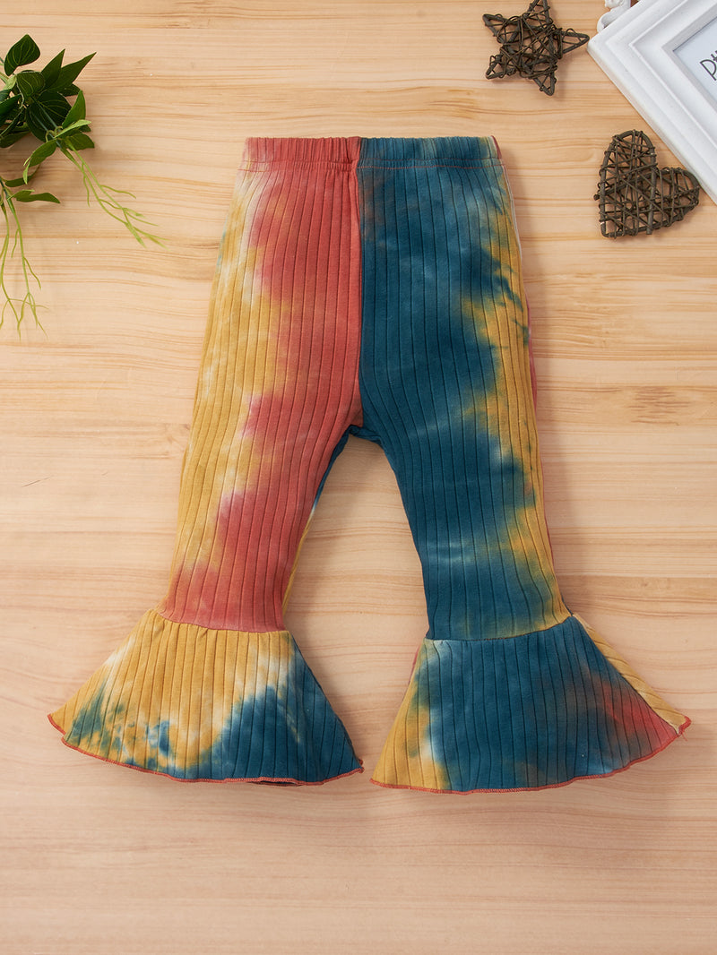 Girls Tie-dye Flared Cuff and Ankle Set