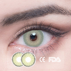 1PCS  FDA Certificate Eyes Beautiful Pupil Colorful Girl Cosplay Contact Lenses Green