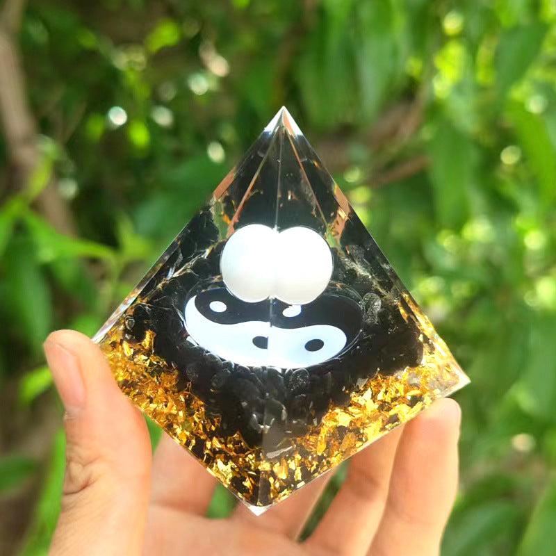 Crystal Ball Pyramid 5Cm 6Cm 8Cm 10Cm Crystal Crushed Stone Drop Glue Resin Home Handmade Decoration