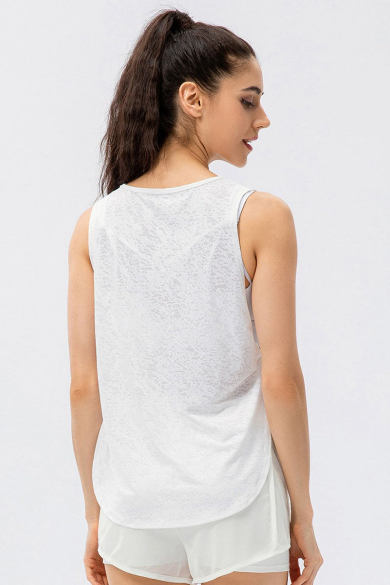 Curved Hem Sports Tank