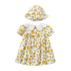 Baby Dress Korean Version Of Retro Classic Polka Dot Doll Collar Small Skirt Girls Summer Thin Section Go Out Princess Skirt
