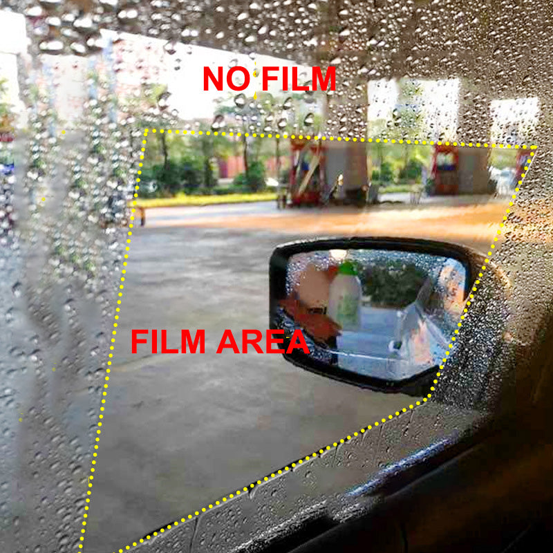 2pcs / set Anti Fog Car Mirror Window Clear Film Anti-Light Car Rearview Mirror Protector Film Waterproof Rainproof Car Sticker